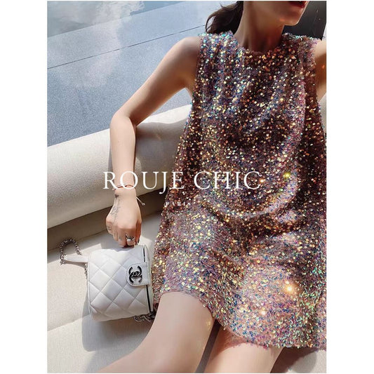 ASAYA6167 – Aurora Sequin Mini Dress ✨🌙