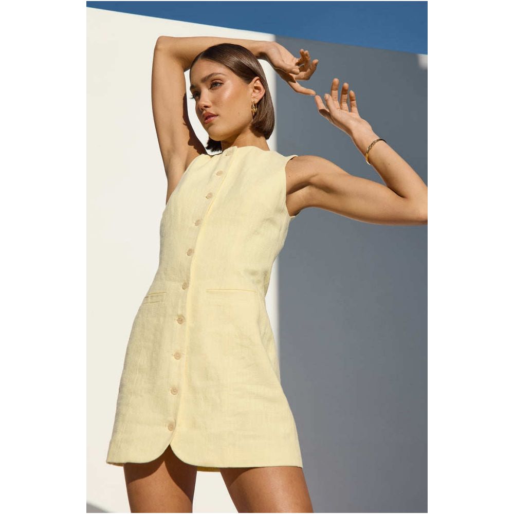 ASAYA6189 – Soleil Linen Mini Dress 🌼✨