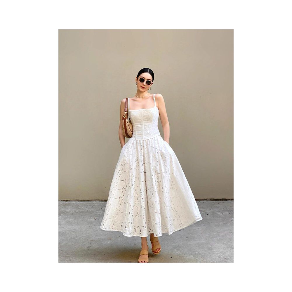 ASAYA6192 – Ivory Muse Eyelet Dress 🤍✨