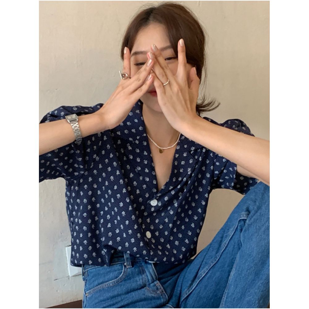 French polka dot shirt women s summer 2026 new chic casual loose fashion versatile niche short sleeved shirt trend image 0