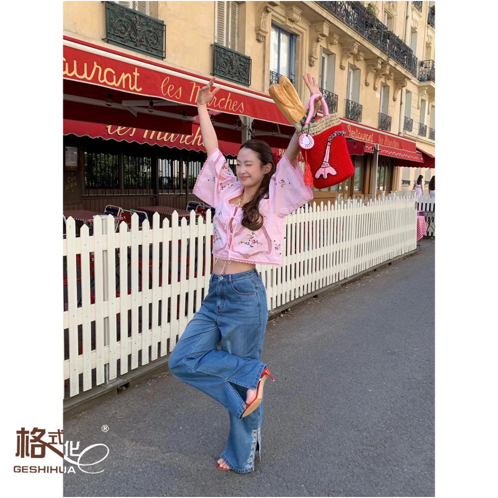 ASAYA6220 – Parisian Picnic Embroidered Top 🌸🥖