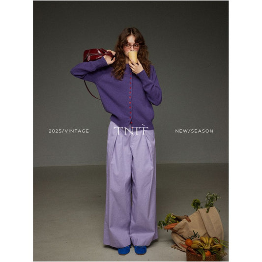 ASAYA6221 – Violet Muse Knit Cardigan 💜✨