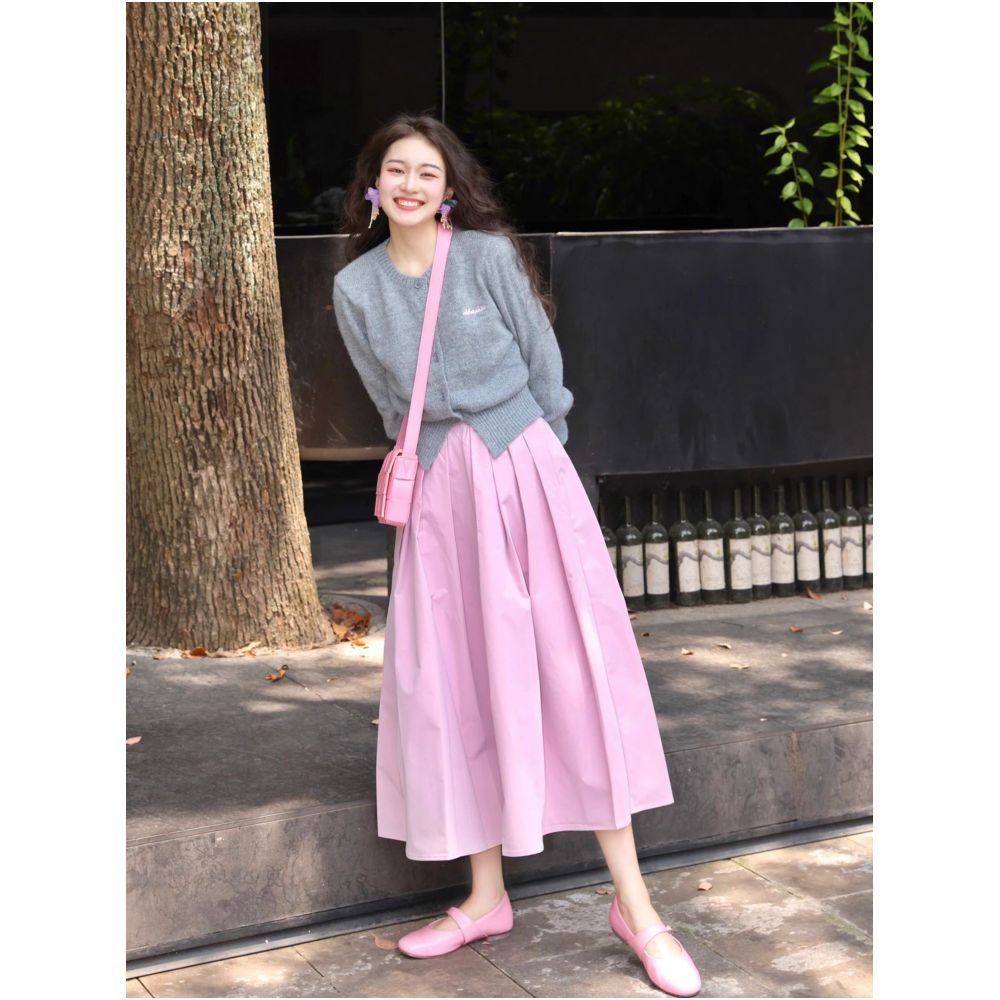 ASAYA6222 – Rosy Air Midi Skirt 🌸🩰