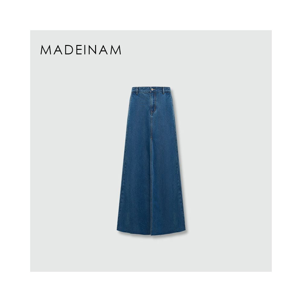 ASAYA6247 – Airy Flow Denim Maxi Skirt 💙✨
