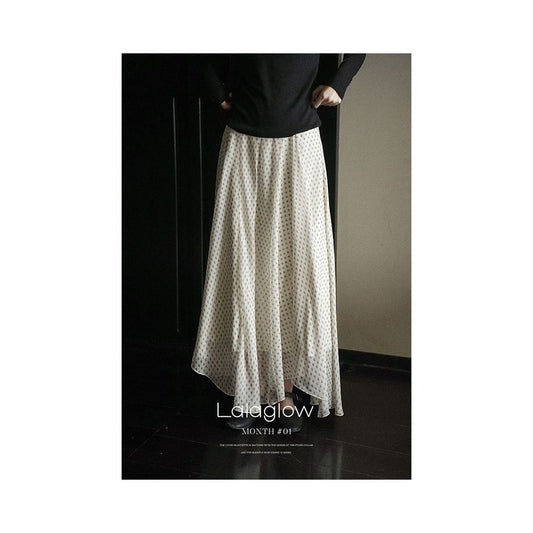 ASAYA6266 – Vintage Bloom Flow Skirt 🌿🤍