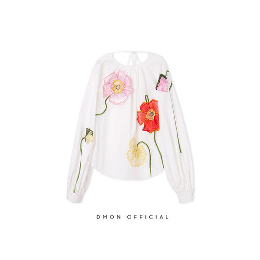 ASAYA6272 – Garden Muse Embroidered Blouse 🌸✨