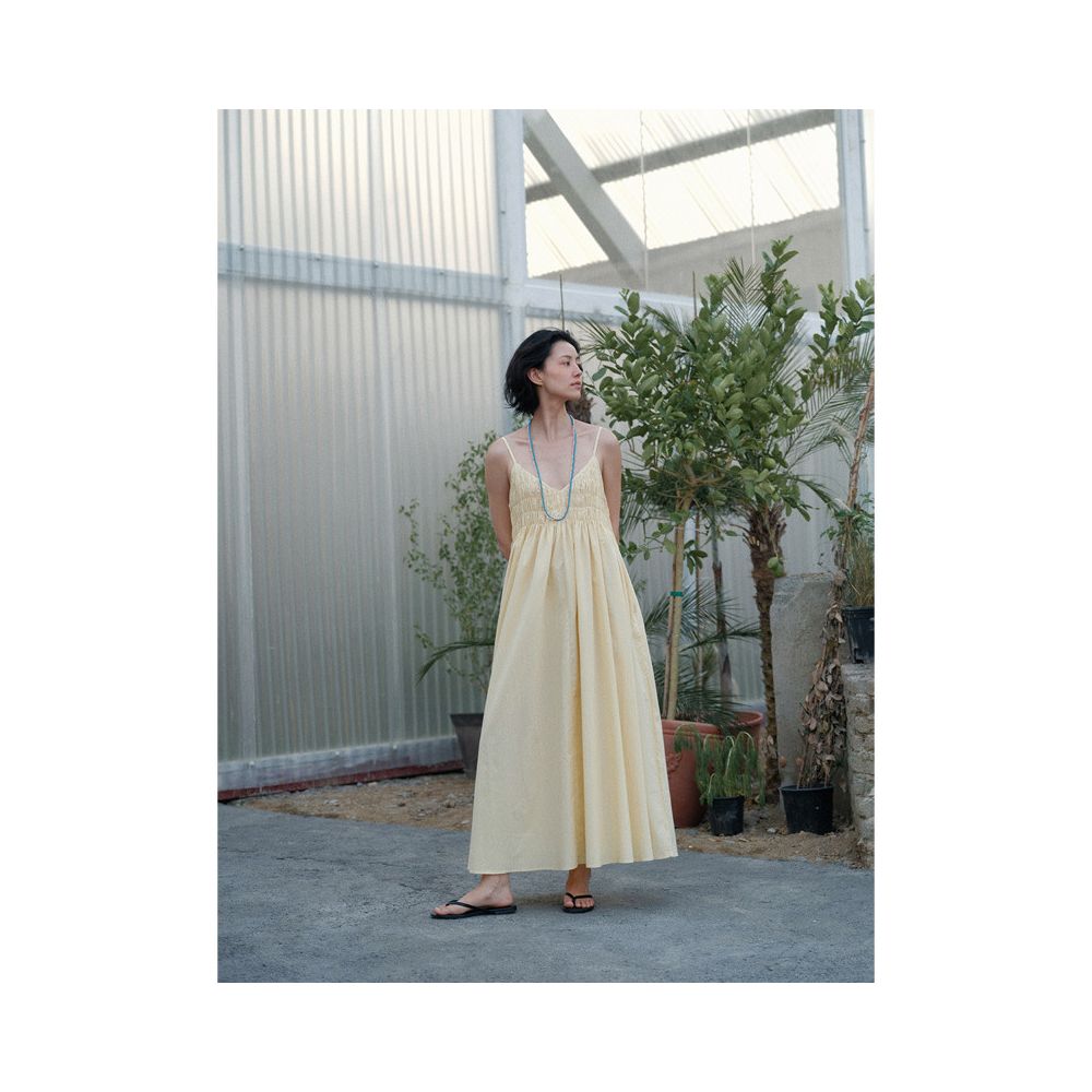 Beerkun Tuscan Summer 2ways Special Embroidery Cable A line Holiday Style Strap Dress image 3