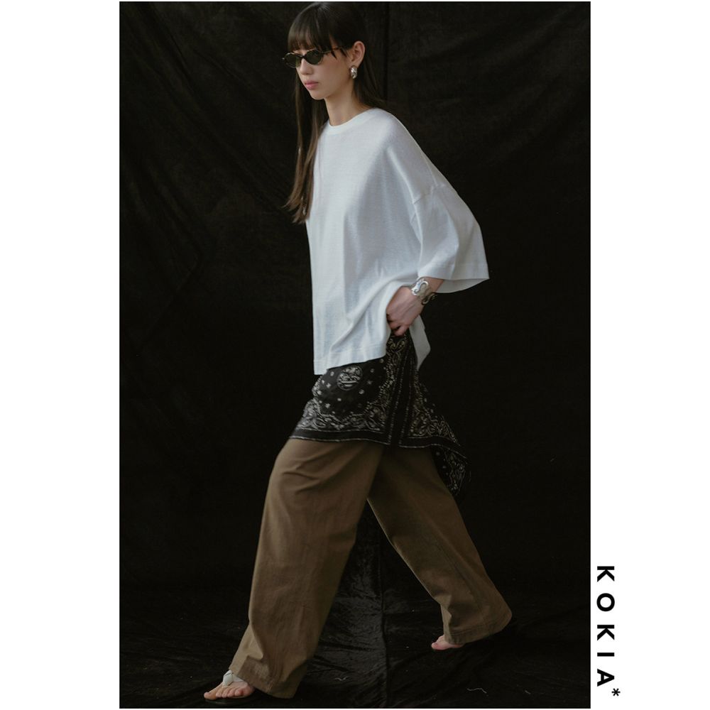 KOKIA Stacking Artifact 100 Ramie Paisley Positioning Printed Side Strap Skirt Curtain Butt Curtain image 5