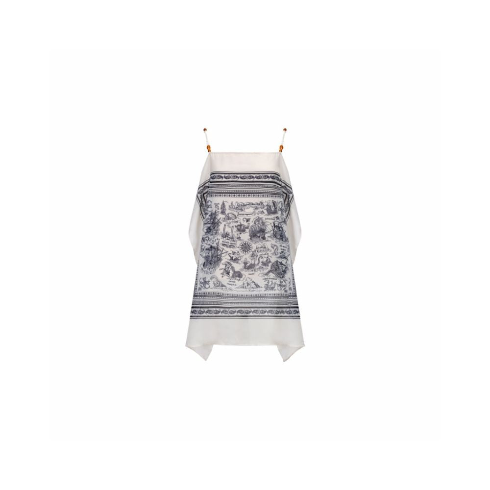ASAYA6305 – Silk Scarf Mini Dress & Tote Set 🖤✨