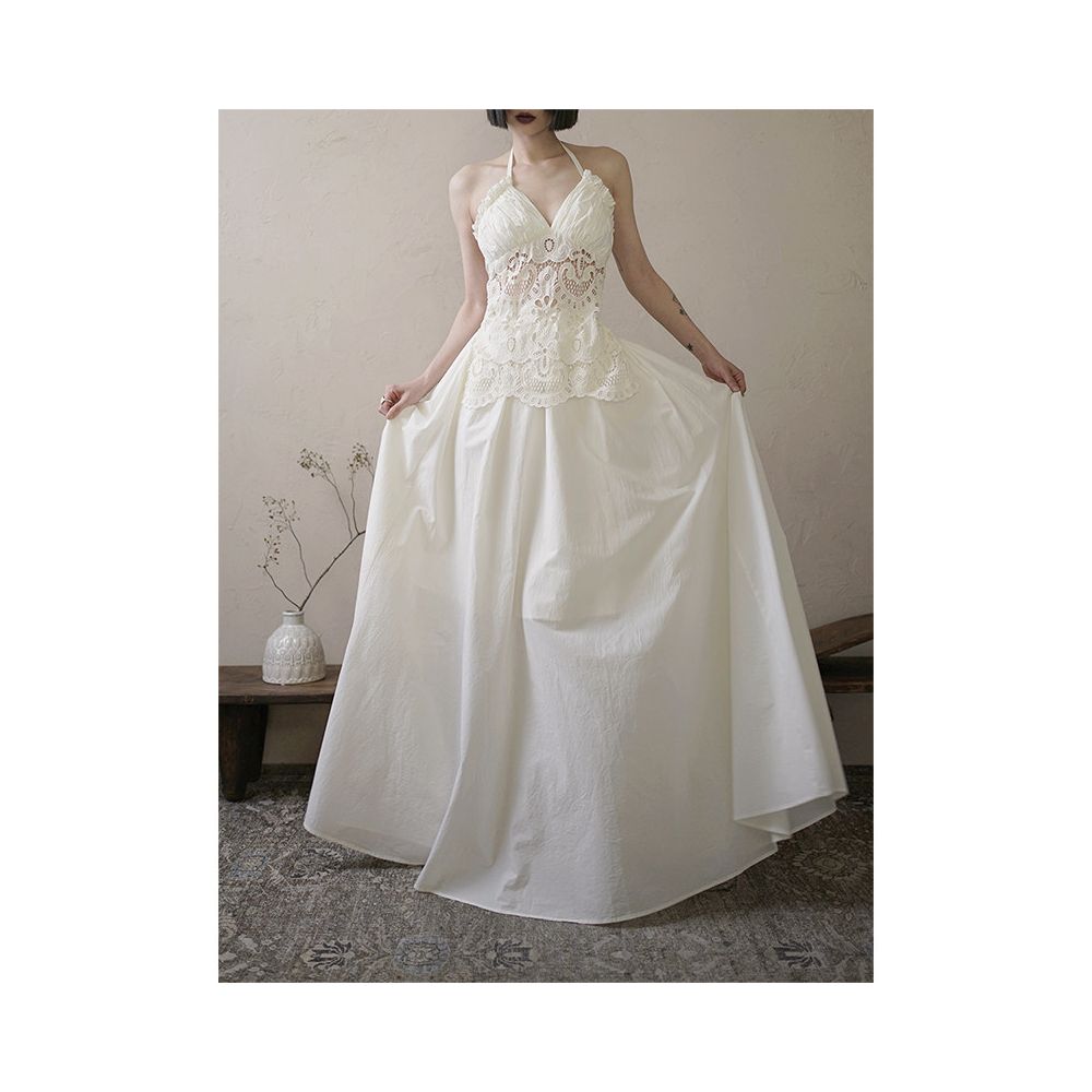 ASAYA6310 – Ivory Muse Lace Dress 🤍🌿