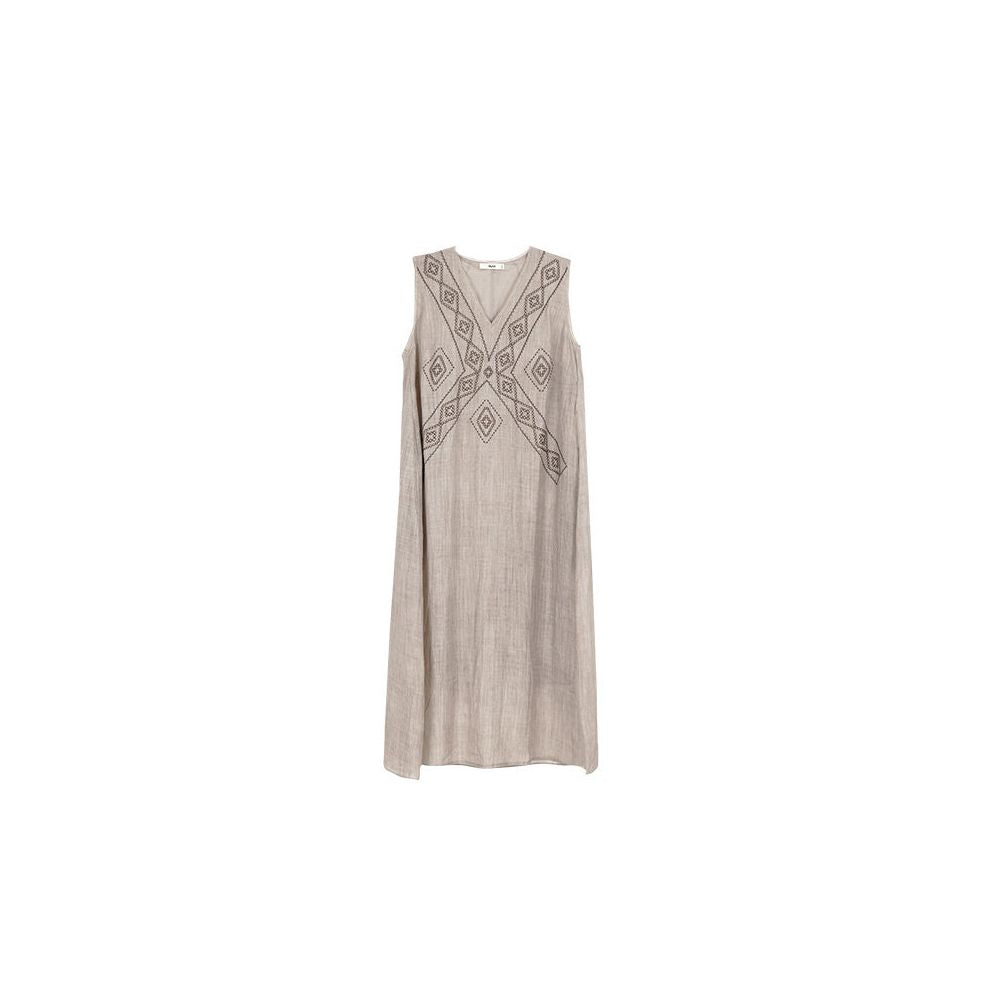 ASAYA6311 – Meadow Linen Embroidered Dress 🌿🤍