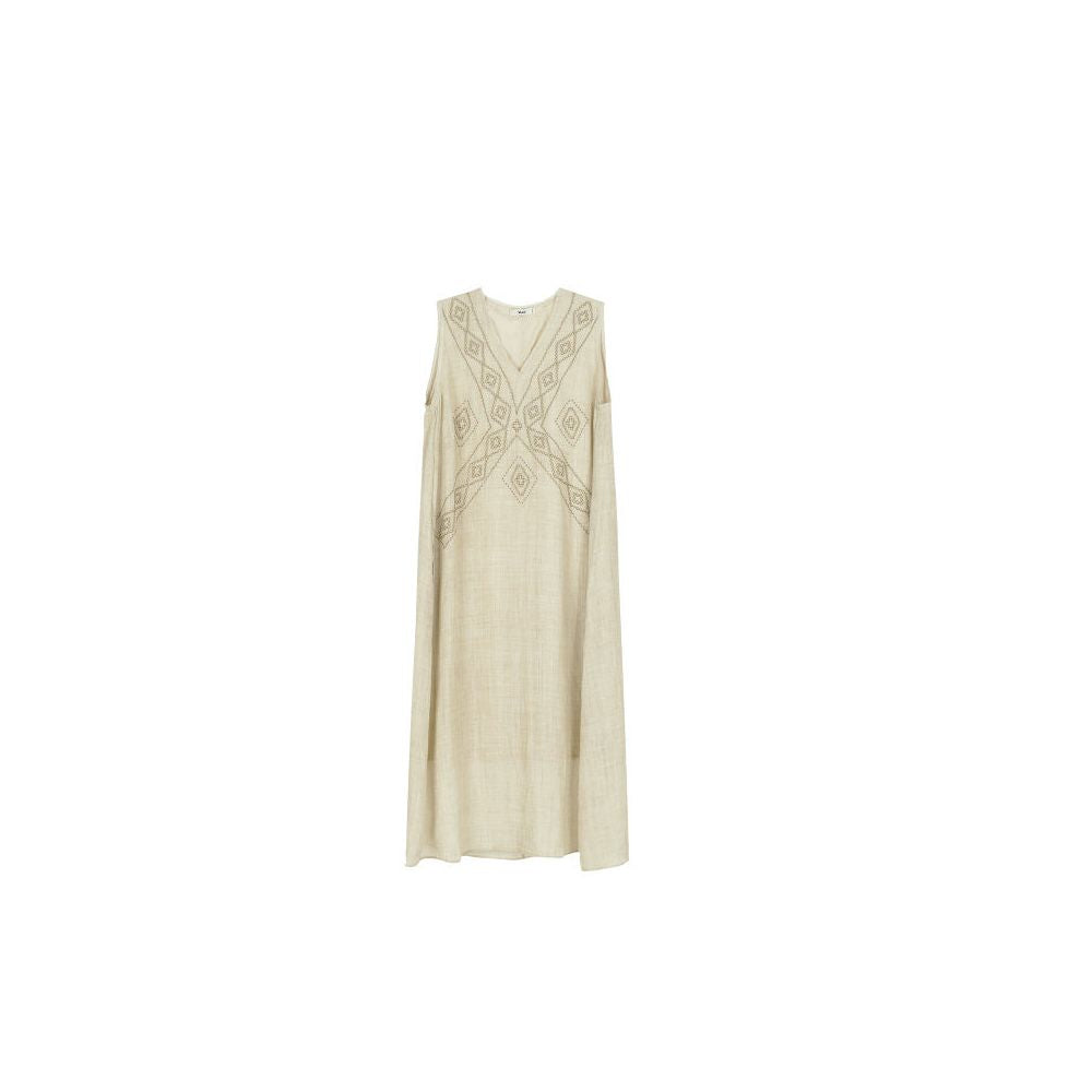 ASAYA6311 – Meadow Linen Embroidered Dress 🌿🤍