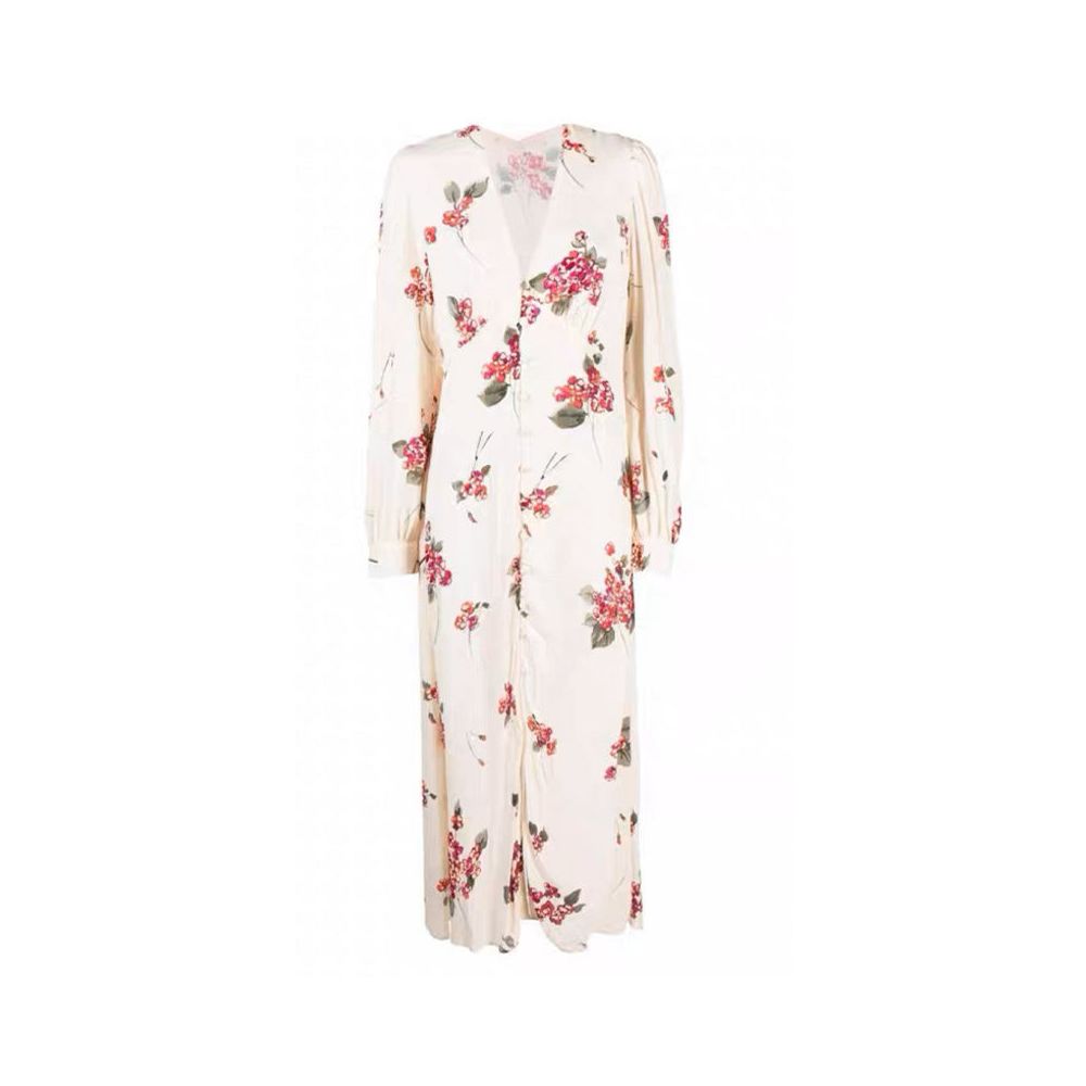 ASAYA6340 – Vintage Blossom Midi Dress 🌸🤍