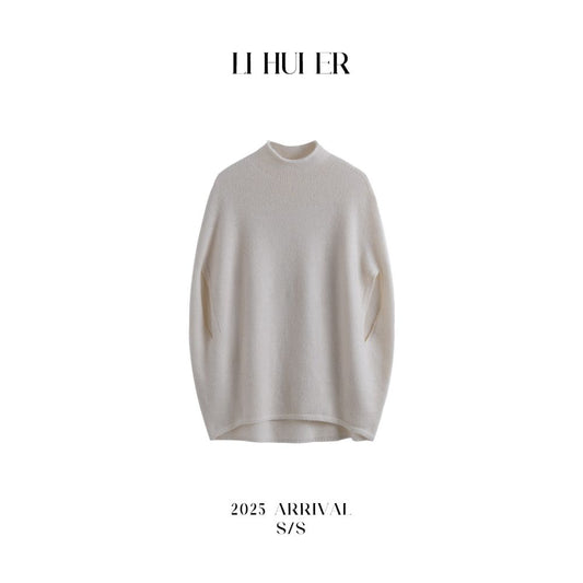 ASAYA6364 – Soft Aura Knit Poncho ✨🖤🤍