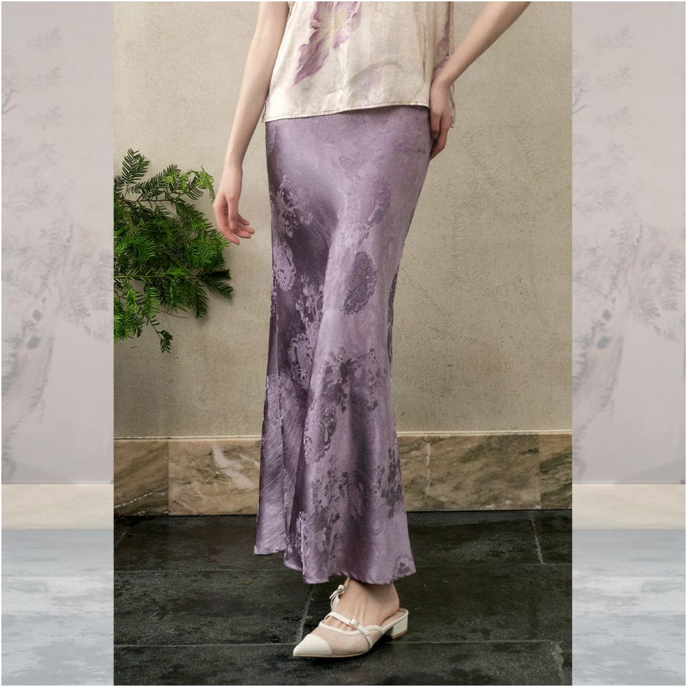 ASAYA6374 – Lavender Silk Cheongsam Set 💜🌸✨