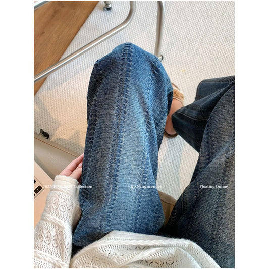 ASAYA6445 – Vintage Stitch Denim Pants 👖✨