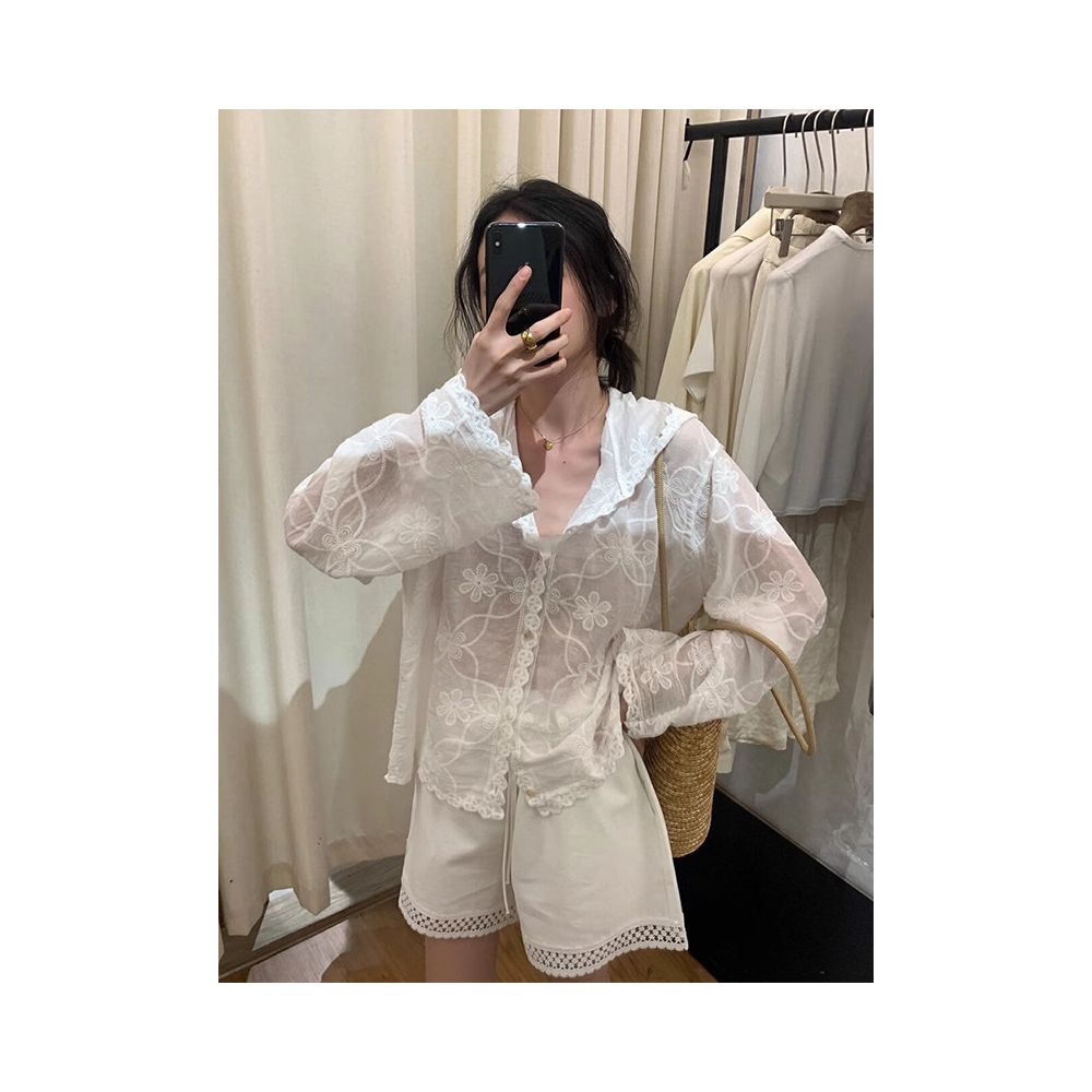 ASAYA6474 – Pure Lace Breeze Blouse 🤍🌼