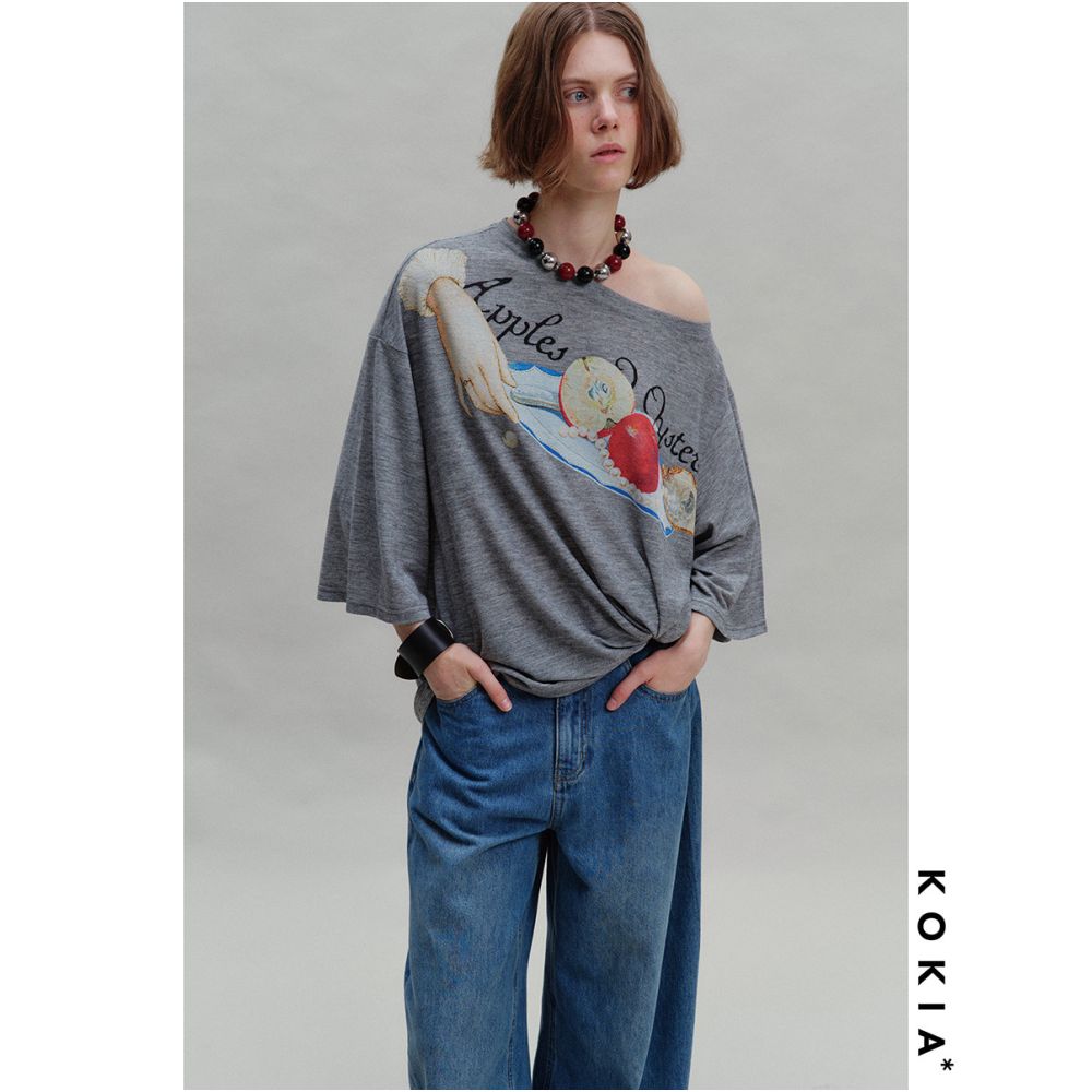 ASAYA6487 – Vintage Apple Muse Tee 🍎✨