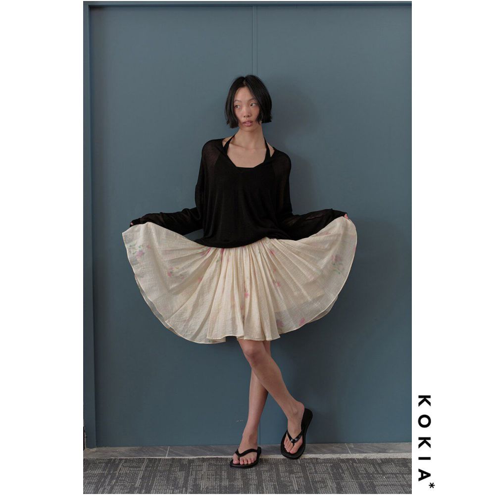 ASAYA6488 – Soft Bloom Pleated Skirt 🌸🕊️