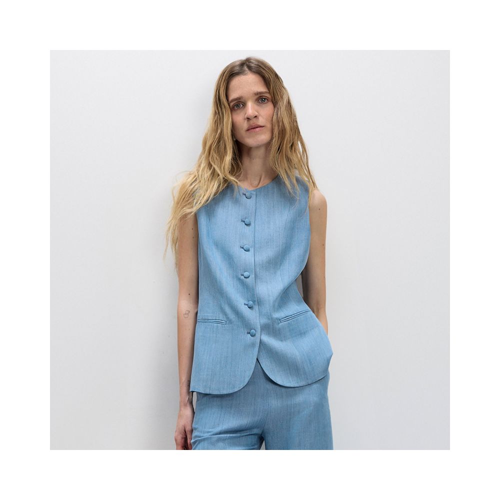 #ASAYA6494 – Sky Breeze Tailored Set ☁️🩵
