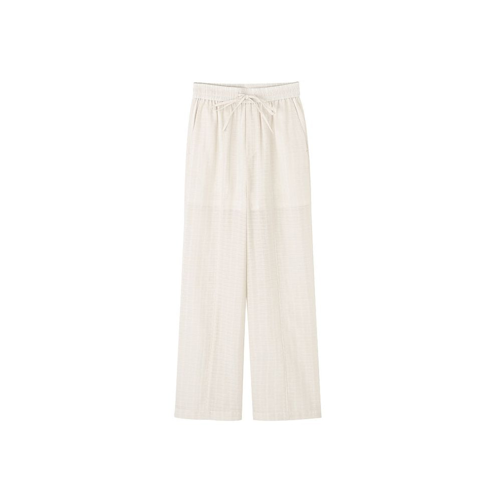 ASAYA6521 – Ivory Breeze Wide-Leg Pants 🌿🤍