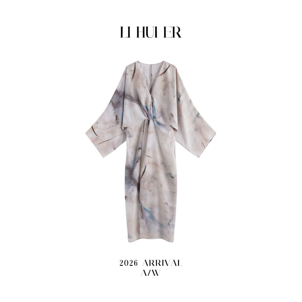 ASAYA6528 – Earth Muse Printed Dress 🌿🍂