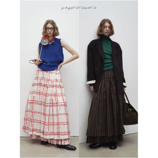 Sayhitotomato Original First Store Paris Holiday Full Skirt with Double Elastic Waist image 0