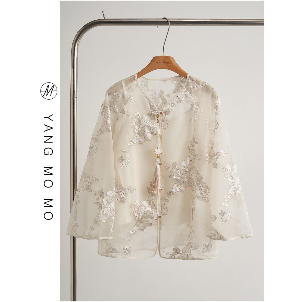 New Chinese style high end heavy embroidery lightweight sun protective jacket and skirt set 2026 summer new women s clothing image 1
