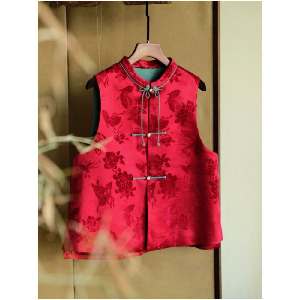 ASAYA6605 – Scarlet Heritage Vest ❤️🪡