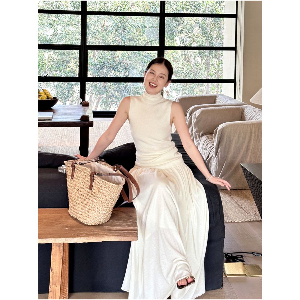 CML Simplicity is Comfort Soft and supple upgraded ROW style ultra slim fine wool knit cardigan and skirt set image 0