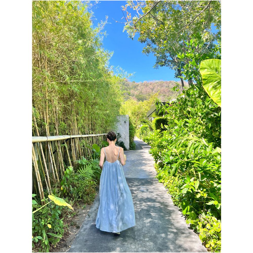 ASAYA6635 – Breezy Resort Slip Dress 🌿💙