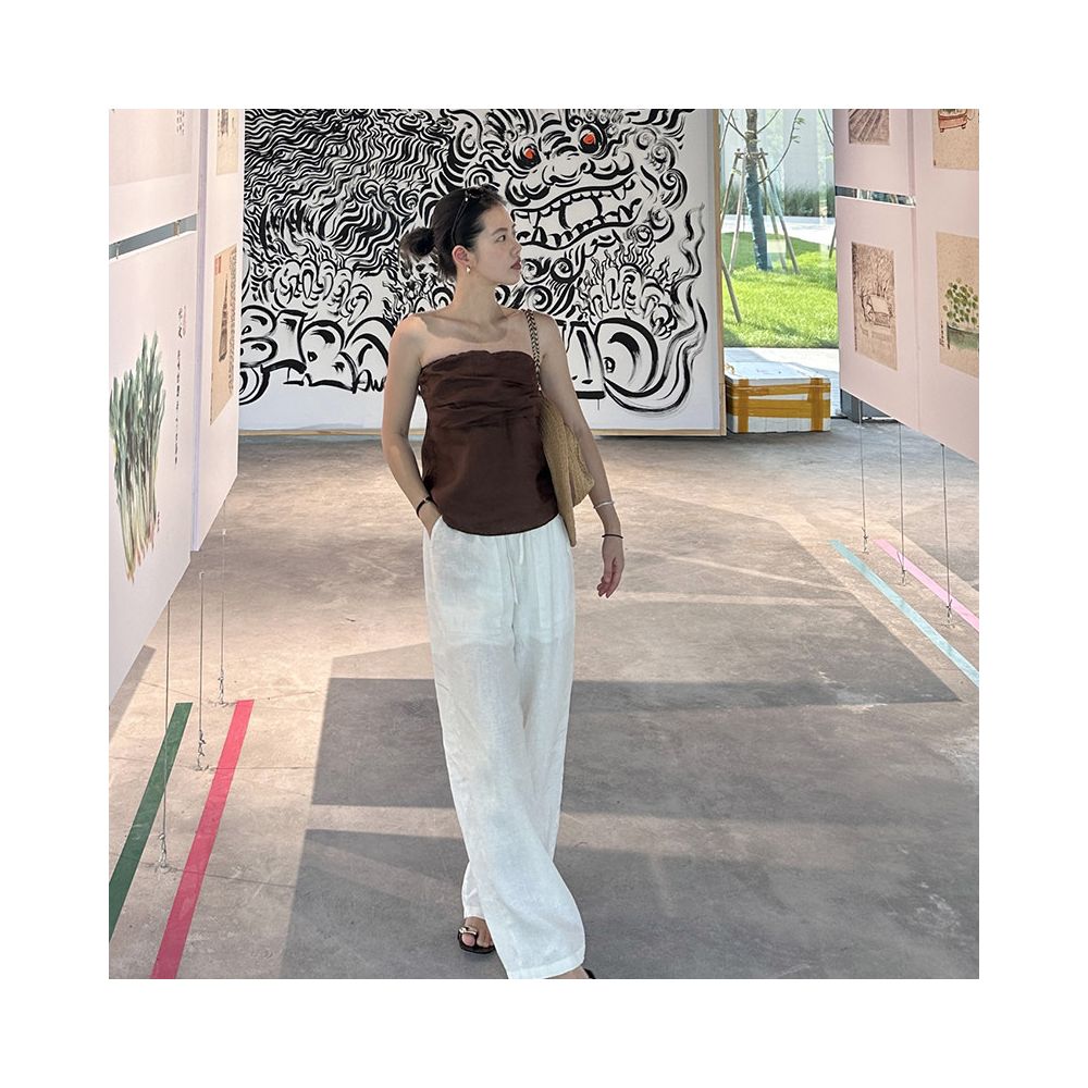 ASAYA6637 – Minimal Muse Tube Top ✨🖤