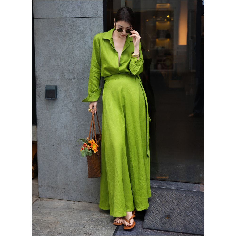 ASAYA6643 – Riviera Flow Linen Dress 🌿☕