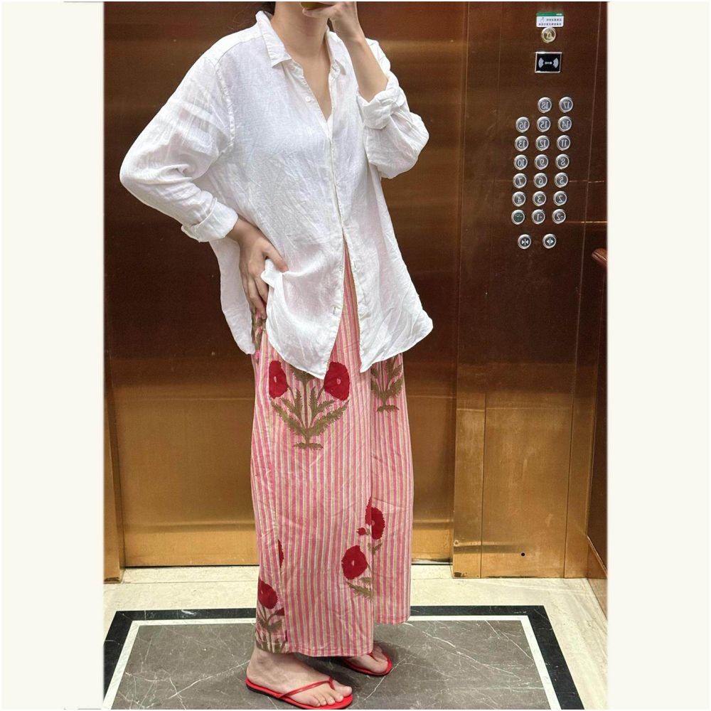 ASAYA6645 – Rosé Garden Resort Pants 🌺🍓
