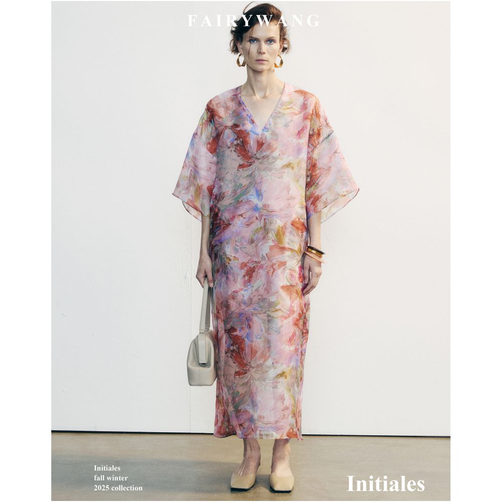 FAIRY WANG s Italian Original Xuan 100 Mulberry Silk New Chinese Style Printed Top Dress image 2