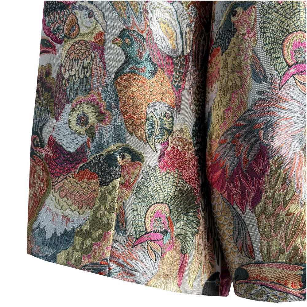 Chinese style jacquard elastic high waisted wide leg pants for women new Chinese style unique loose fit flesh covering slimming versatile flower bud casual pants image 5