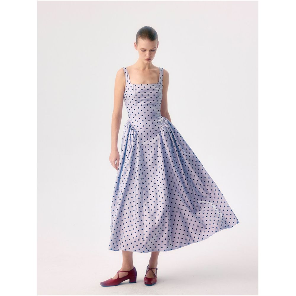 ASAYA6672 – Lavender Polka Grace Dress 💜🖤