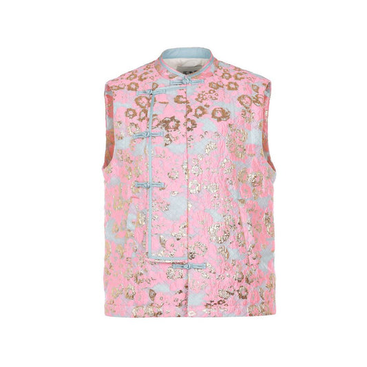 ASAYA6675 – Celadon Bloom Oriental Vest 🌿🩵