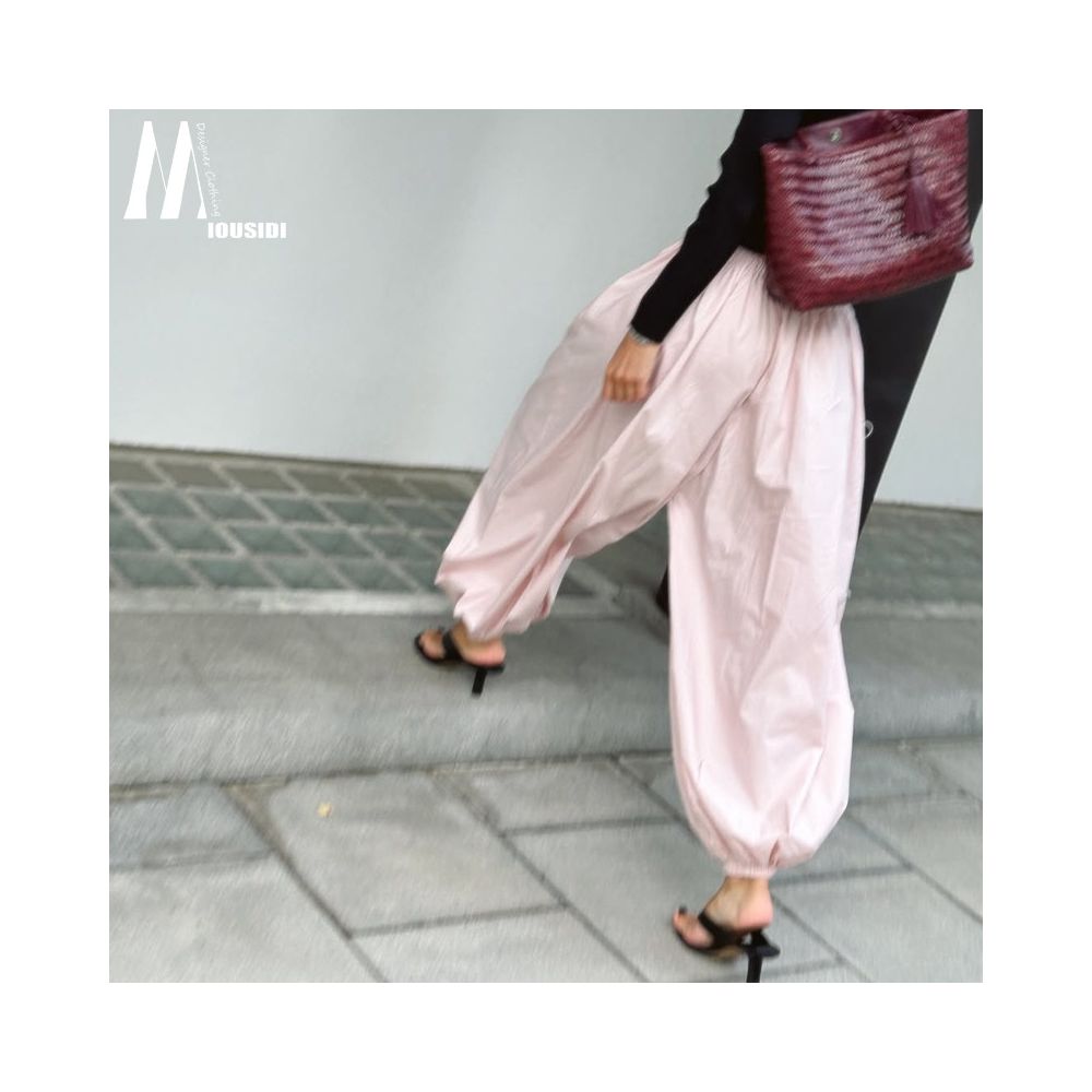 Spring and summer loose casual pants balloon pants sickle pants lantern flower buds lazy and slimming fashion yoga ankle binding wide leg pants image 5