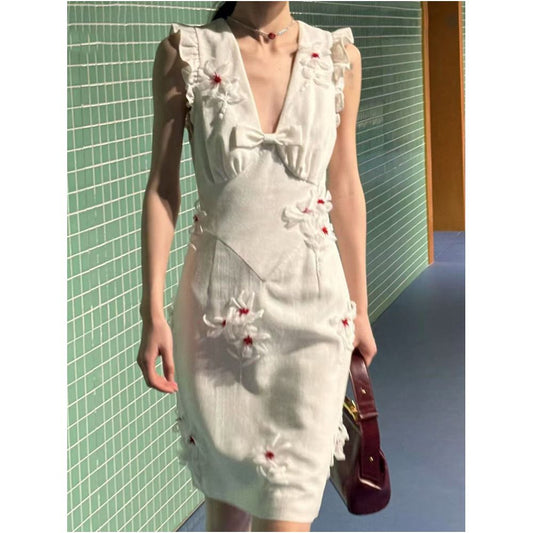 ASAYA6706 – Fleur Étoile Embroidered Dress 🌼✨