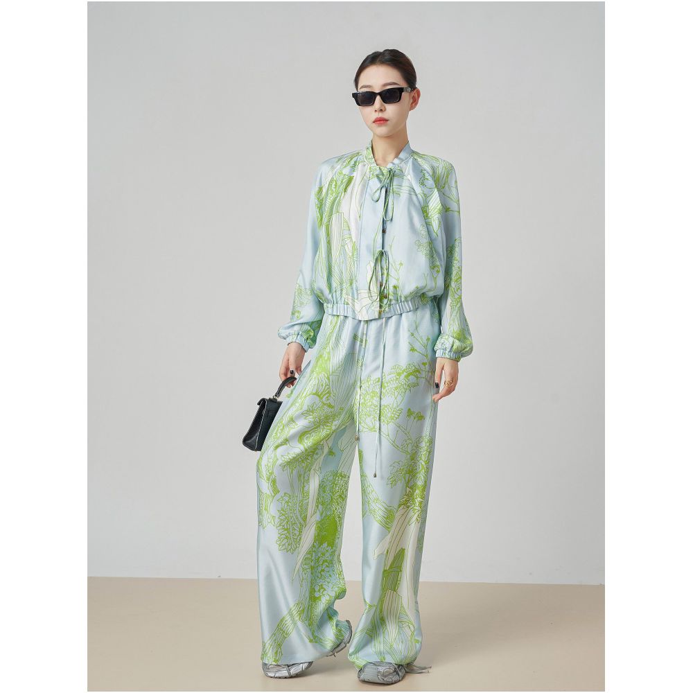ASAYA6707 – Celeste Jardin Satin Set 🌿🩵