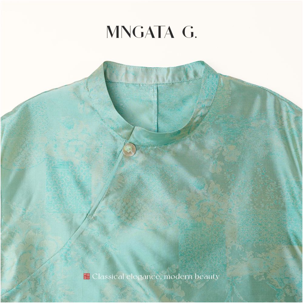 Gong Xiaoyan Floating Light Brocade Clouds Endless Mangata New Chinese Slant Top 6011255 image 2