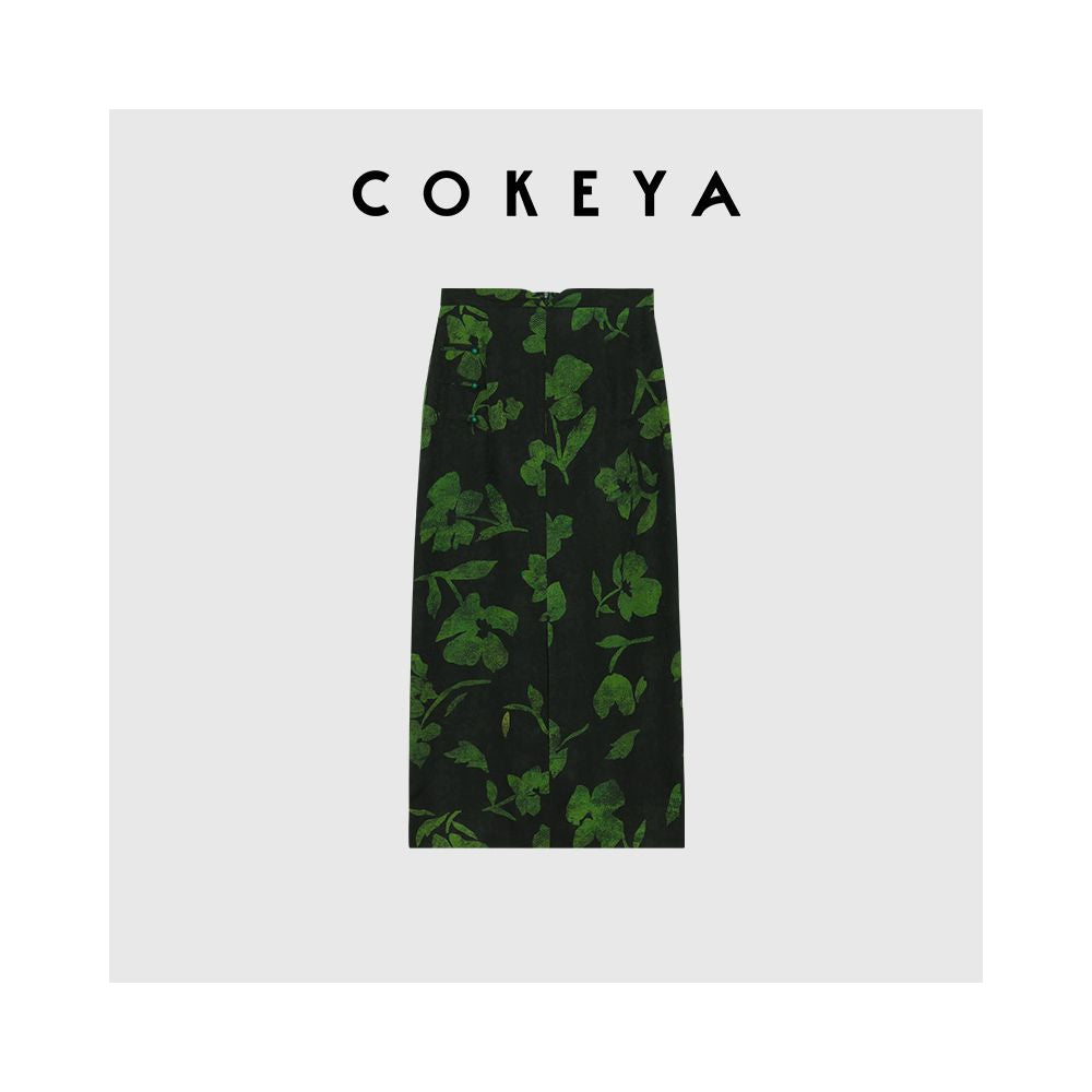 ASAYA6713 – Midnight Bloom Silk Dress 🌙🌺