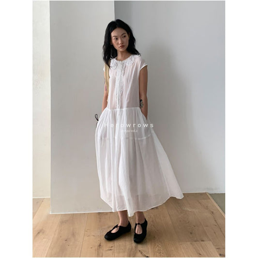 ASAYA6716 – Whisper Bloom Linen Dress 🤍🌸