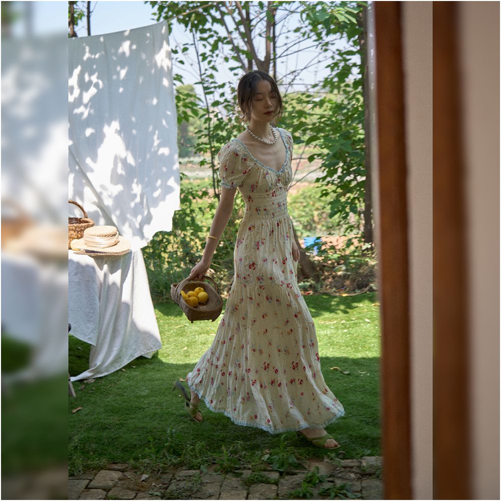 ASAYA6721 – Garden Muse Floral Dress 🌼🧺