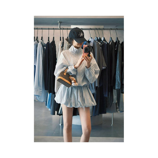 ASAYA6727 – Cloud Puff Sporty Set ☁️🩶