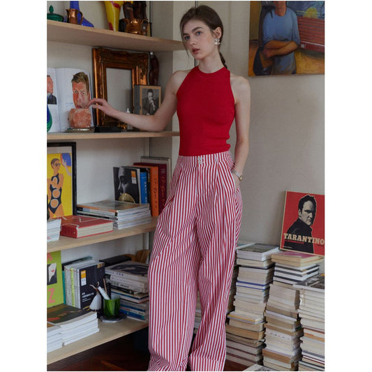 ASAYA6731 – Riviera Stripe Wide-Leg Pants ❤️🤍