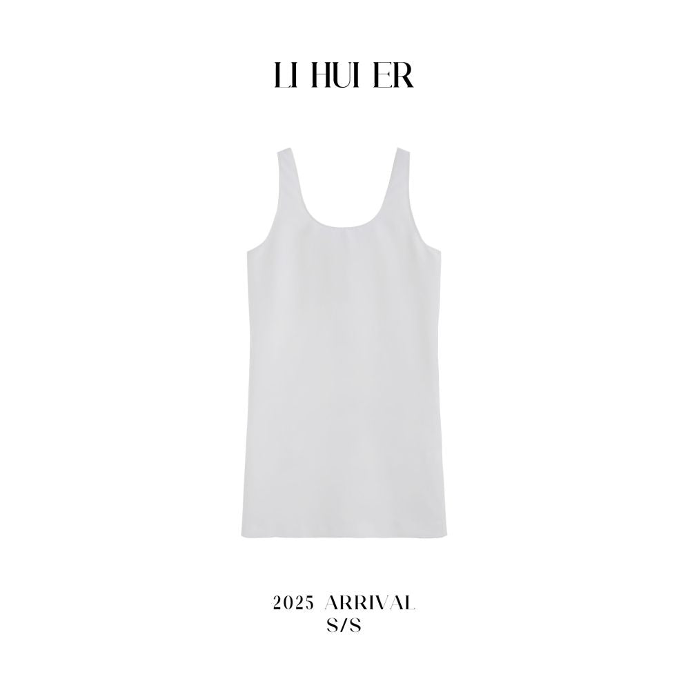 LiHuiEr Corona Coast French Style Sleeveless Dress for Women Summer Slimming Tank Top Dress image 4