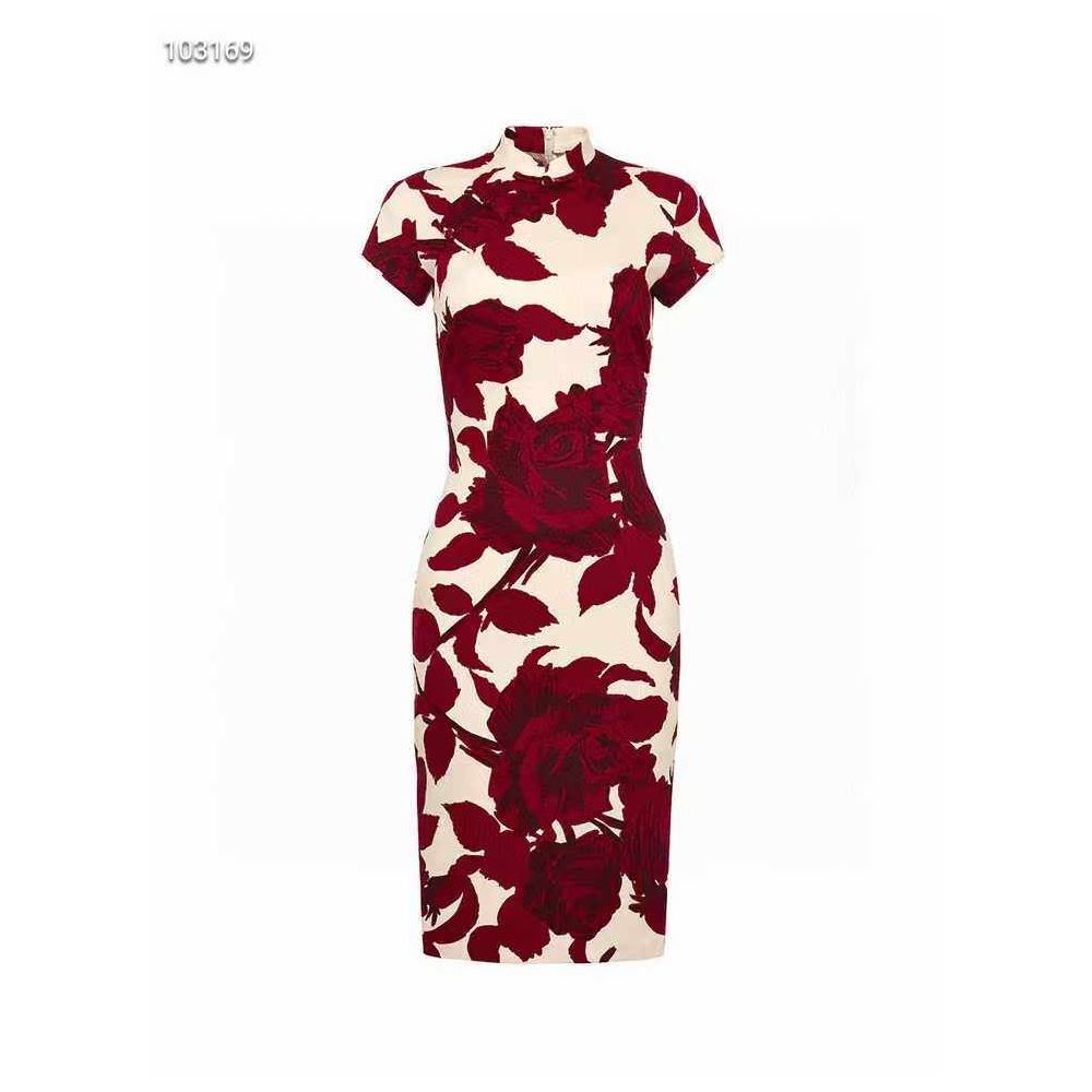 ASAYA6742 – Crimson Rose Cheongsam Dress 🌹❤️