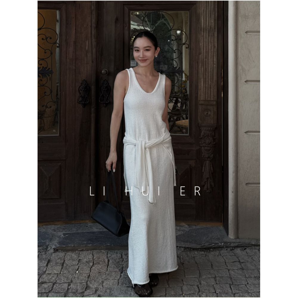 LiHuiEr Alaska Gulf Minimalist Sleeveless Dress for Women Knitted Vest Dress image 3